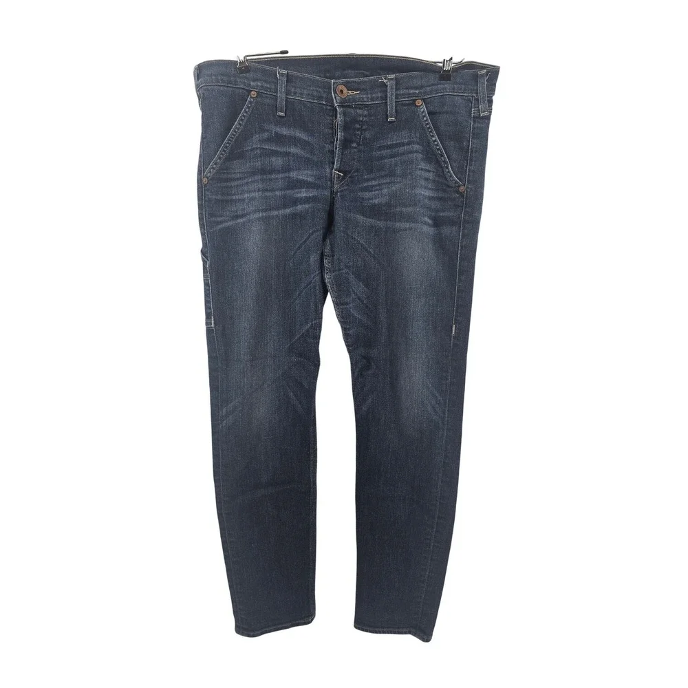True Religion‎ Carpenter Jeans Mens 32 Dark Wash Blue Slim Straight Made in USA
